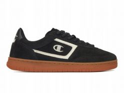 BUTY damskie CHAMPION S11759-KK006 stylowe czarne trampki skóra 36. Czarne trampki damskie Champion, bez wzorów, z materiału, bez zapięcia. Za 264.00 zł.