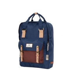 Plecak miejski Doughnut Macaroon Large Jungle Series - navy. Niebieskie plecaki Doughnut, bez wzorów. Za 350.99 zł.