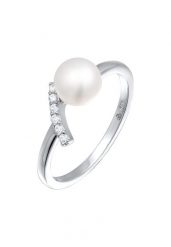 Nenalina Damski elegancki pierścionek z perłą hodowlaną słodkowodną i cyrkoniami ze srebra próby 925 Sterling Silver Pierścionki 1 ct. Szare pierścionki damskie Nenalina, z cyrkonią, srebrne. Za 158.99 zł.