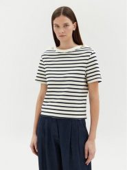 Tommy Hilfiger Bluzka WW0WW42907 Écru Regular Fit. Bluzki damskie Tommy Hilfiger, m, bez wzorów, z bawełny, bez kołnierzyka, bez ramiączek. Za 149.99 zł.