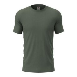 Klasyczna Koszulka Unisex Dla Dorosłych. Niebieskie bluzki damskie Stedman, bez wzorów, klasyczne, bez kołnierzyka, bez ramiączek. Za 38.99 zł.