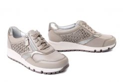 COMFORTABEL 951337-08 beige, półbuty damskie. Brązowe półbuty damskie Comfortabel, na lato, w ażurowe wzory, ze skóry, bez obcasa, na koturnie, bez zapięcia. Za 305.92 zł.