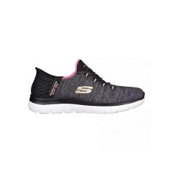 Buty Kobieta Skechers Summits-Dazzling Haze czarny. Szare obuwie sportowe damskie Skechers, bez zapięcia, trekkingowe. Za 299.99 zł.