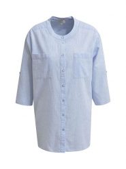 Milano Italy Bluzka w kolorze błękitnym rozmiar: 46. Niebieskie bluzki damskie Milano Italy, bez wzorów, bez kołnierzyka, bez ramiączek. Za 173.99 zł.