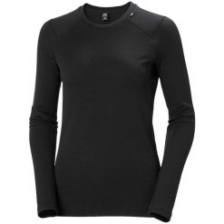 Bluza damska Helly Hansen lifa merino midweight crew. Czarne bluzy damskie Helly Hansen, m, bez wzorów, z materiału, bez kaptura. Za 440.00 zł.