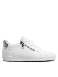 Geox Sneakersy D Blomiee A D026HA 000BC C1405 Biały. Białe obuwie sportowe damskie Geox, ze skóry, bez zapięcia. Za 259.99 zł.