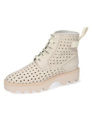 MELVIN & HAMILTON Skórzane botki "Megan 26" w kolorze kremowym rozmiar: 41. Brązowe botki damskie Melvin & Hamilton, ze skóry, bez obcasa, bez zapięcia. Za 457.84 zł.