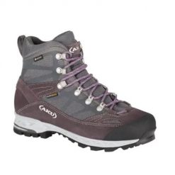 Buty trekkingowe damskie Aku 847568. Szare obuwie trekkingowe damskie Aku, z gore-texu, za kostkę, bez zapięcia. Za 599.00 zł.