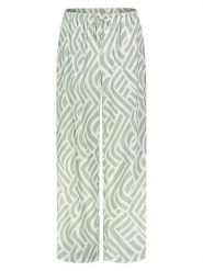 Eight2Nine Spodnie w kolorze zielono-kremowym rozmiar: L. Zielone spodnie materiałowe damskie Eight2Nine, bez wzorów, z materiału. Za 82.99 zł.