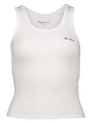 Pepe Jeans Top w kolorze białym rozmiar: S. Białe koszulki sportowe damskie Pepe Jeans, s, bez wzorów, z jeansu, bez ramiączek. Za 74.28 zł.