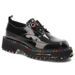 Czarne Półbuty Artiker Eleganckie Lakierowane Obuwie Damskie. Czarne półbuty damskie Artiker, bez wzorów, z lakierowanej skóry, bez obcasa, bez zapięcia. Za 249.00 zł.
