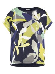Gerry Weber Koszulka w kolorze granatowo-zielonym rozmiar: 42. Brązowe bluzki damskie Gerry Weber, bez wzorów, bez kołnierzyka, bez ramiączek. Za 118.56 zł.