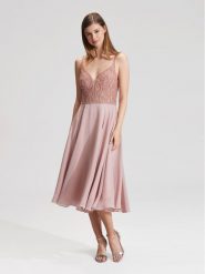 Hey Kyla Sukienka koktajlowa 5AC106HK Różowy Slim Fit. Czerwone sukienki damskie Hey Kyla, bez wzorów, z syntetyku, wizytowe, bez ramiączek. Za 409.99 zł.