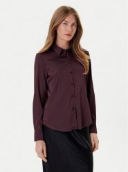 Marella Koszula Naples 2525116051 Bordowy Regular Fit. Czerwone koszule damskie Marella, bez wzorów, z syntetyku, bez kołnierzyka, bez ramiączek. Za 329.99 zł.