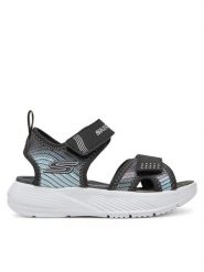 Skechers Sandały Microspec-Splash- 407034L/BKSL Czarny. Czarne sandały chłopięce Skechers, ze skóry, bez zapięcia. Za 179.99 zł.