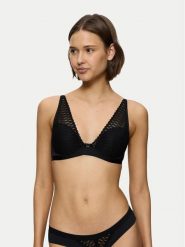 Triumph Biustonosz z fiszbiną Aura Spotlight 10208018 Czarny. Czarne biustonosze Triumph, bez wzorów, z syntetyku. Za 139.99 zł.