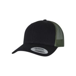Czapka Trucker Flexfit Retro 2-Tone. Czarne czapki z daszkiem damskie FLEXFIT, bez wzorów, z bawełny. Za 86.50 zł.