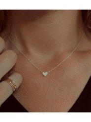 DIA DIAMONDS Srebrny naszyjnik z zawieszką - dł. 40 cm rozmiar: onesize. Szare naszyjniki damskie DIA DIAMONDS, z diamentem, srebrne. Za 245.96 zł.