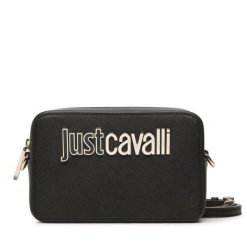 Torebka Just Cavalli. Czarne listonoszki damskie Just Cavalli, bez wzorów, bez dodatków. Za 839.99 zł.