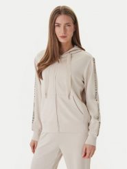 Guess Bluza W6GQ03 K2656 Beżowy Regular Fit. Brązowe bluzy damskie Guess, s, z aplikacjami, z syntetyku, bez kaptura. Za 519.99 zł.