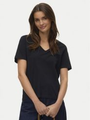 Vero Moda T-Shirt Paulina 10342926 Czarny Regular Fit. Czarne t-shirty damskie Vero Moda, xs, bez wzorów, z bawełny, bez kołnierzyka. Za 69.99 zł.