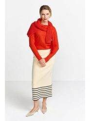 Rich & Royal Koszulka w kolorze czerwonym rozmiar: M. Czerwone bluzki damskie Rich & Royal, m, bez wzorów, z bawełny, bez kołnierzyka, bez ramiączek. Za 110.55 zł.