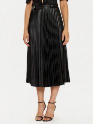 LOLA CASADEMUNT Spódnica plisowana LF2408003 Czarny Regular Fit. Czarne spódnice damskie LOLA CASADEMUNT, s, bez wzorów, z syntetyku. Za 249.99 zł.