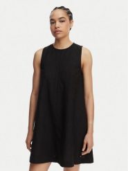 Tommy Jeans Sukienka letnia DW0DW22343 Czarny A-Line Fit. Czarne sukienki damskie Tommy Jeans, bez wzorów, z jeansu, bez ramiączek. Za 409.99 zł.