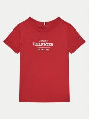 Tommy Hilfiger T-Shirt KB0KB09356 M Czerwony Regular Fit. Czerwone t-shirty i koszulki chłopięce Tommy Hilfiger, bez wzorów, z bawełny, bez kołnierzyka, bez ramiączek. Za 69.99 zł.