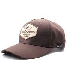 Czapka trucker –5 paneli –poliester z recyklingu /dla dorosłych (brązowy). Brązowe czapki z daszkiem damskie SURF MONKEY, bez wzorów, z poliesteru. Za 159.95 zł.