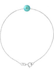 Pearline Srebrna bransoletka "Traversantes" z perłą rozmiar: onesize. Szare bransoletki damskie Pearline, srebrne. Za 100.99 zł.