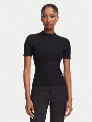 Guess Bluzka W6YR23 Z0967 Czarny Slim Fit. Czarne bluzki damskie Guess, m, z aplikacjami, z wiskozy, bez kołnierzyka, bez ramiączek. Za 294.99 zł.