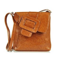 Torebka skórzana damska listonoszka DAN-A T123 camel. Brązowe shopper bag DAN-A, bez wzorów, ze skóry, bez dodatków. Za 249.99 zł.