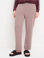 Spodnie z miękkiej dzianiny Soft Touch z dodatkiem wiskozy - brązowy. Brązowe spodnie sportowe damskie Sinsay, l, bez wzorów, z dzianiny. W wyprzedaży za 24.99 zł.