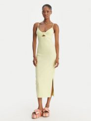 Roxy Sukienka letnia Wavey Lady ERJKD03530 Zielony Slim Fit. Zielone sukienki damskie Roxy, bez wzorów, z syntetyku, bez ramiączek. Za 269.99 zł.