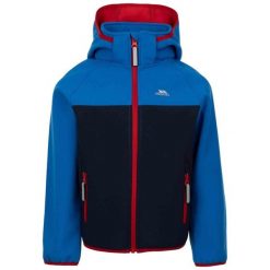 Trespass Hanbury- Kurtka softshell unisex granatowa. Niebieskie kurtki damskie Trespass, bez wzorów, z softshellu, bez kaptura. Za 186.83 zł.
