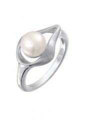 Nenalina Damski, nowoczesny pierścionek z perłą hodowlaną słodkowodną ze srebra próby 925 Sterling Silver Pierścionki 1 ct. Szare pierścionki damskie Nenalina, z perłą, srebrne. Za 241.39 zł.