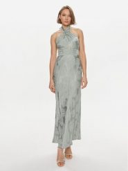 Guess Sukienka wieczorowa Sl Aubree W4GK60 WFDF0 Zielony Regular Fit. Zielone sukienki damskie Guess, z aplikacjami, z wiskozy, wizytowe, bez ramiączek. Za 369.99 zł.