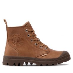 Trapery Palladium. Brązowe trapery damskie Palladium, bez zapięcia. Za 379.99 zł.