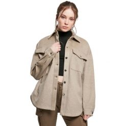 Płaszcz damski duże rozmiary Urban Classics. Zielone płaszcze damskie Urban Classics, xl, bez wzorów, bez kaptura. Za 285.10 zł.