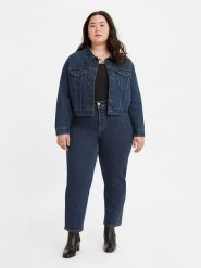 Levi´s Dżinsy "501® Crop" - Straight fit - w kolorze granatowym rozmiar: W42. Niebieskie jeansy damskie z podwyższonym stanem. Za 91.34 zł.