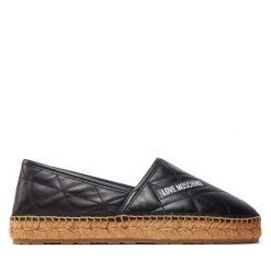 Espadryle LOVE MOSCHINO. Czarne espadryle damskie Love Moschino, bez wzorów, bez obcasa. Za 949.99 zł.