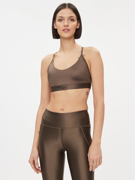 Reebok Biustonosz sportowy Holiday Lux IL4590 Zielony. Zielone biustonosze sportowe damskie Reebok, bez wzorów, z syntetyku. Za 99.99 zł.