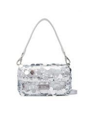 Valentino Torebka Sleet VBSA6R09 Srebrny. Szare torebki klasyczne damskie Valentino, z materiału, bez dodatków. Za 639.99 zł.