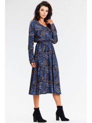 Awama Sukienka w kolorze granatowym rozmiar: S. Niebieskie sukienki damskie Awama, bez wzorów, bez ramiączek. Za 119.99 zł.