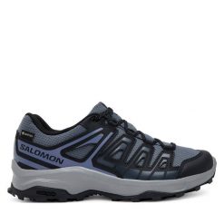 Trekkingi Salomon. Szare obuwie trekkingowe damskie Salomon, z gore-texu, bez zapięcia. Za 389.99 zł.