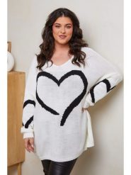 Curvy Lady Sweter w kolorze białym rozmiar: 40/42. Białe swetry klasyczne damskie Curvy Lady, ze splotem, bez kołnierzyka. Za 109.52 zł.