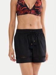 Triumph Szorty piżamowe Summer Wear 10227237 Czarny Regular Fit. Czarne piżamy damskie Triumph, bez wzorów, z wiskozy, bez ramiączek. Za 139.99 zł.