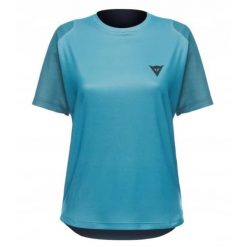 Koszulka rowerowa damska Dainese HGL Jersey SS. Niebieskie koszulki damskie Dainese, bez wzorów, z jersey, bez kołnierzyka, bez ramiączek. Za 279.99 zł.