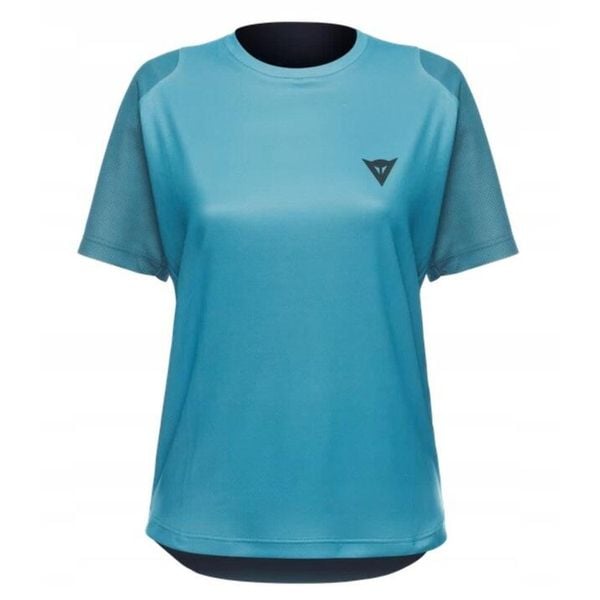 Koszulka rowerowa damska Dainese HGL Jersey SS. Niebieskie koszulki damskie Dainese, bez wzorów, z jersey, bez kołnierzyka, bez ramiączek. Za 279.99 zł.